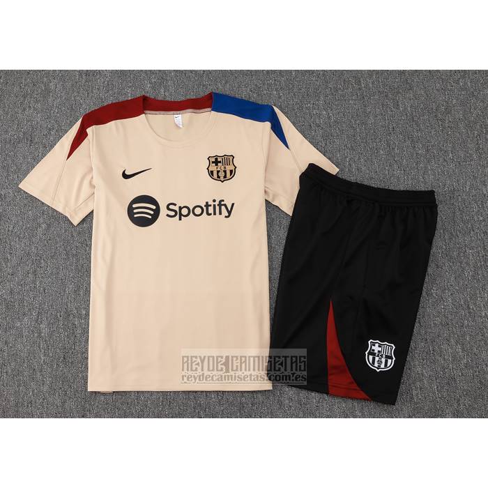 Chandal del Barcelona Manga Corta 2024-2025 Amarillo - Pantalon Corto